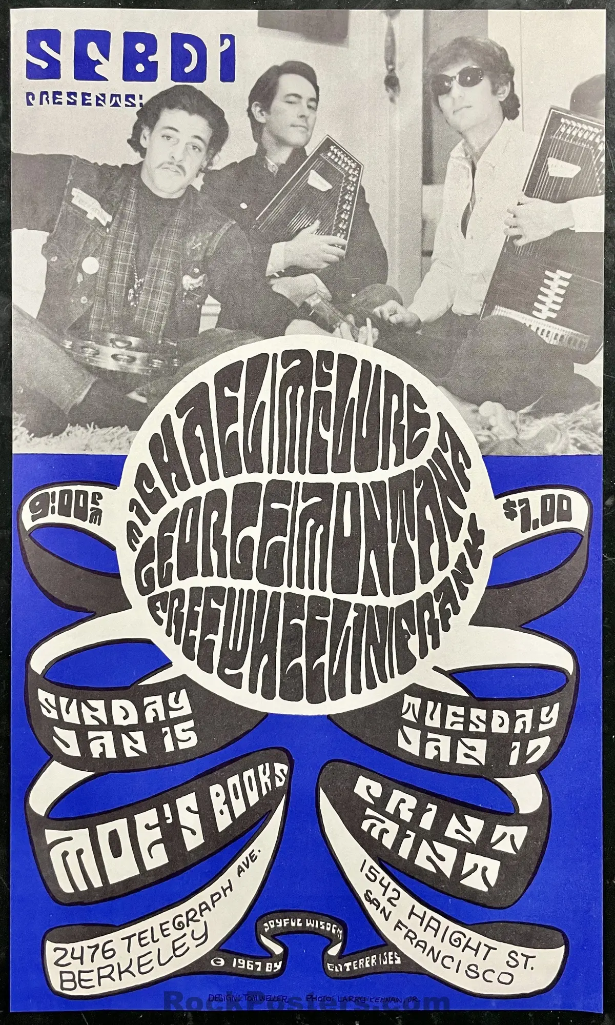 Auction - Michael Mcclure - Freewheelin' Frank - Moe's Books & Print Mint - 1967 Handbill - Near Mint 1