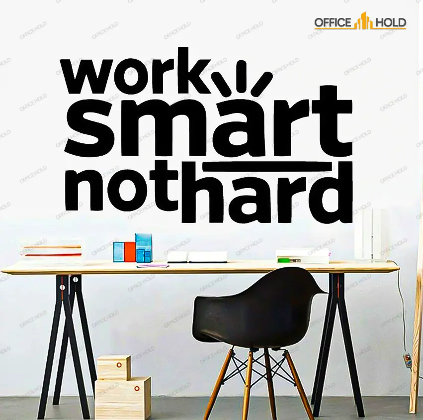 Work Smart Not Hard Inspirational Meeting Room Decor (Ws01) 1