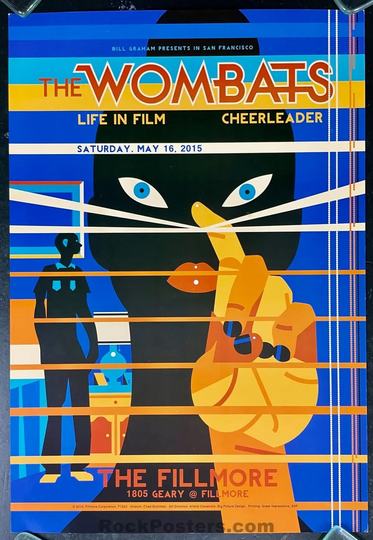 Nf-1342 - The Wombats - 2015 Poster - The Fillmore -  Near Mint Minus 1
