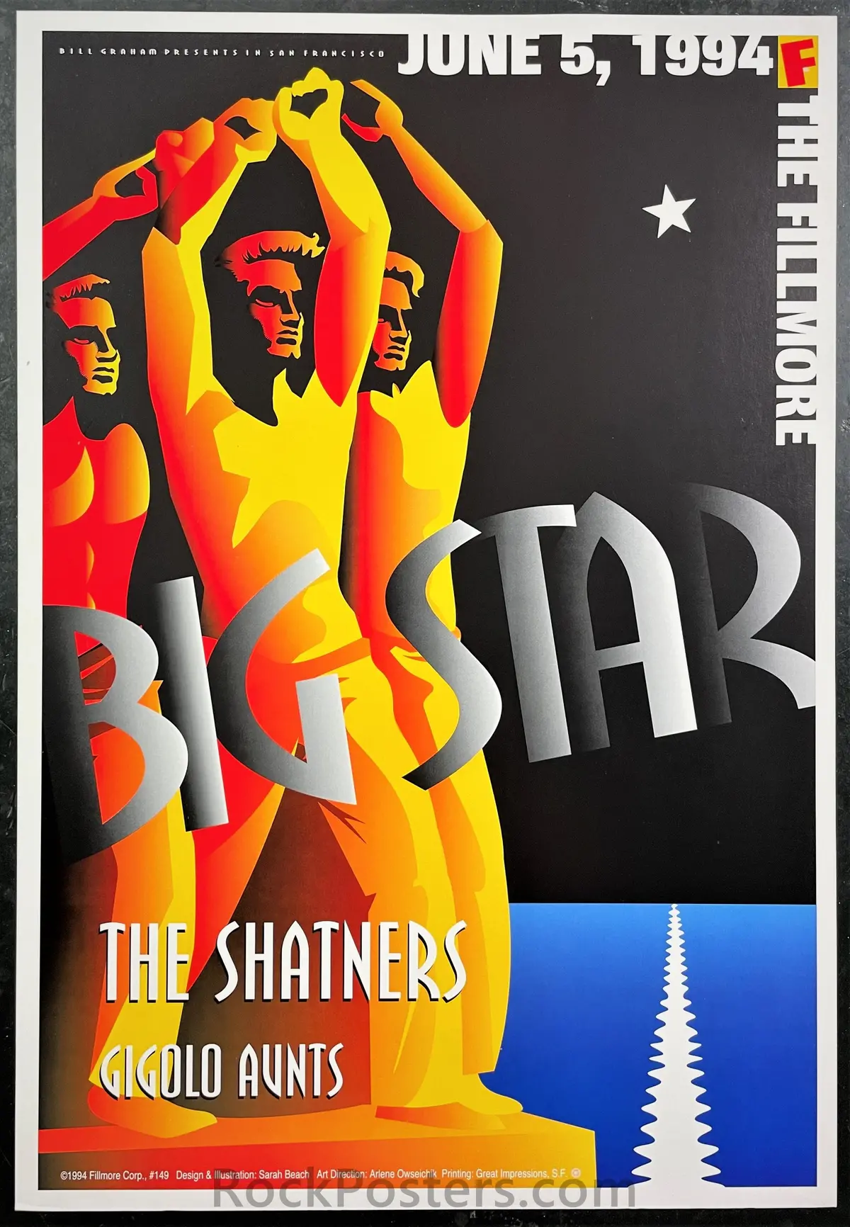 Nf-149 - Big Star - 1994 Poster - The Fillmore - Near Mint Minus 1