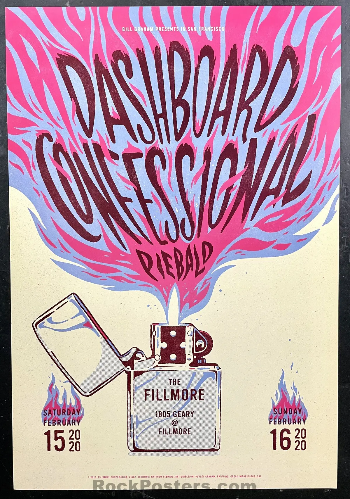 Nf-1687 - Dashboard Confessional - 2020 Poster - The Fillmore  - Near Mint 1