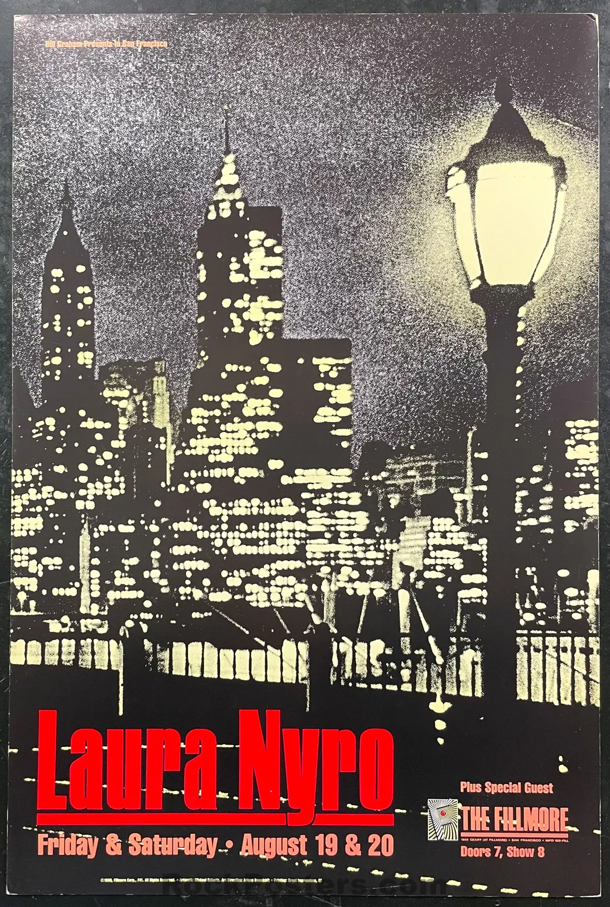 Nf-41 - Laura Nyro - 1988 Poster - The Fillmore  - Near Mint 1