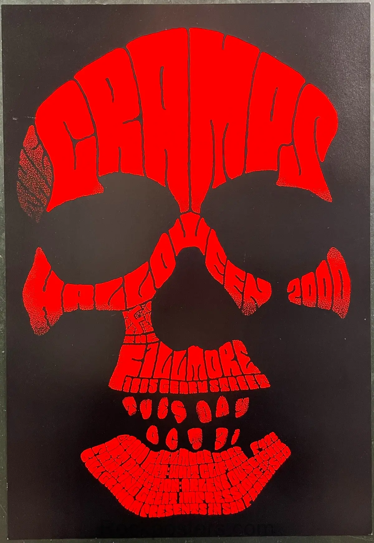 Nf-428 - The Cramps - Whit Clifton - Halloween 2000 Poster - The Fillmore - Near Mint Minus 1
