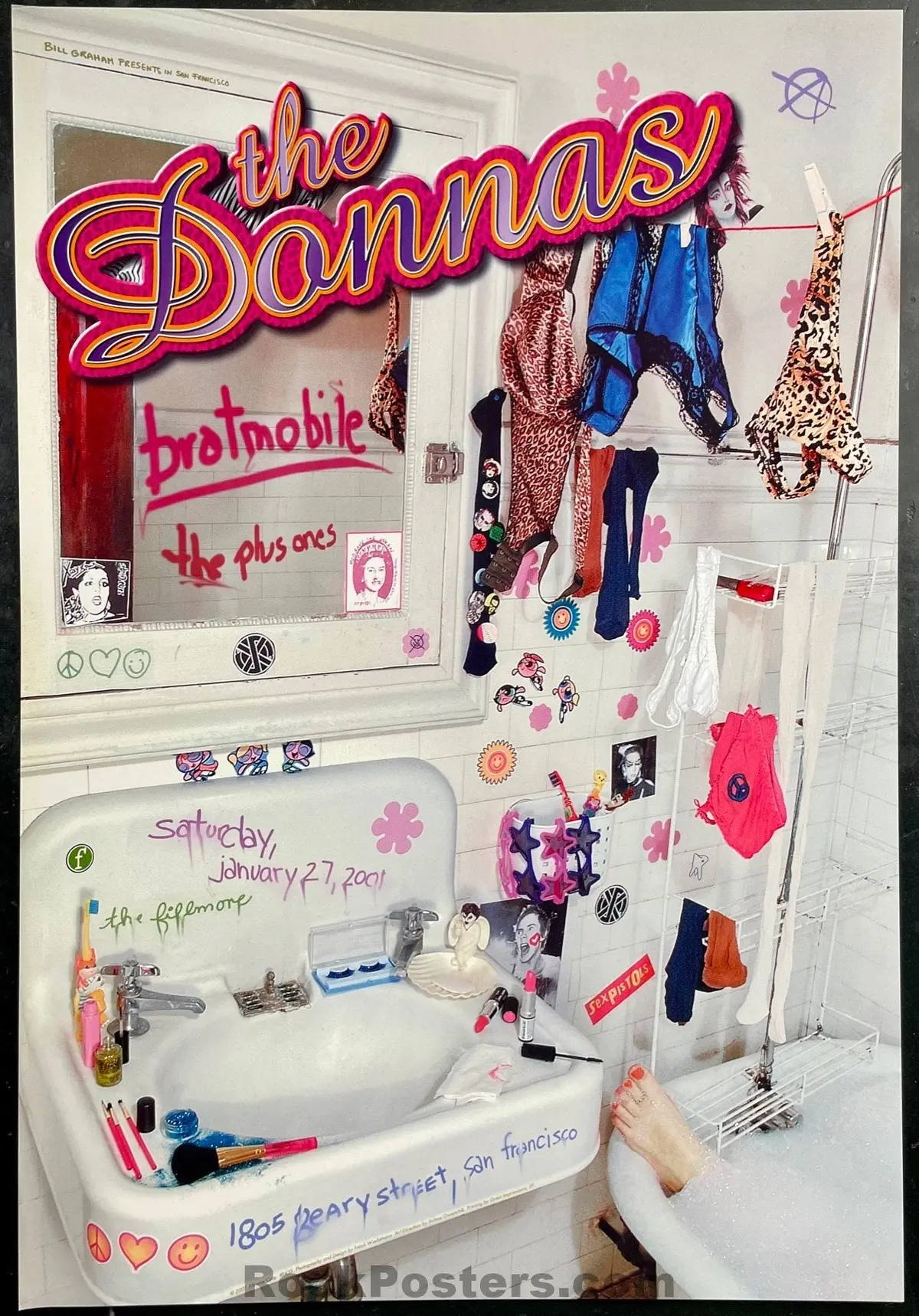 Nf-435 - The Donnas - 2001 Poster - The Fillmore - Near Mint Minus 1