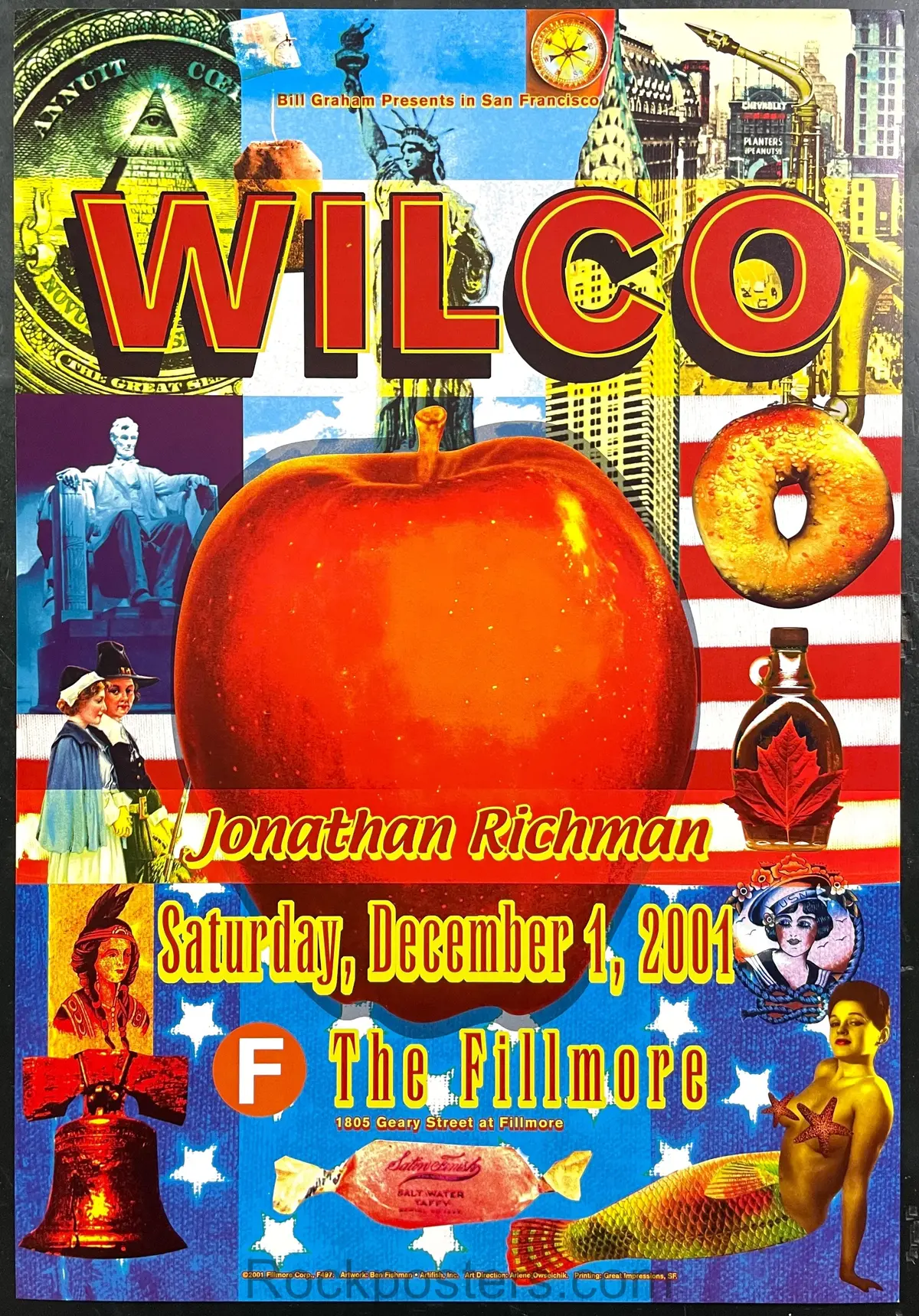 Nf-497 - Wilco - 2001 Poster - The Fillmore - Near Mint 1
