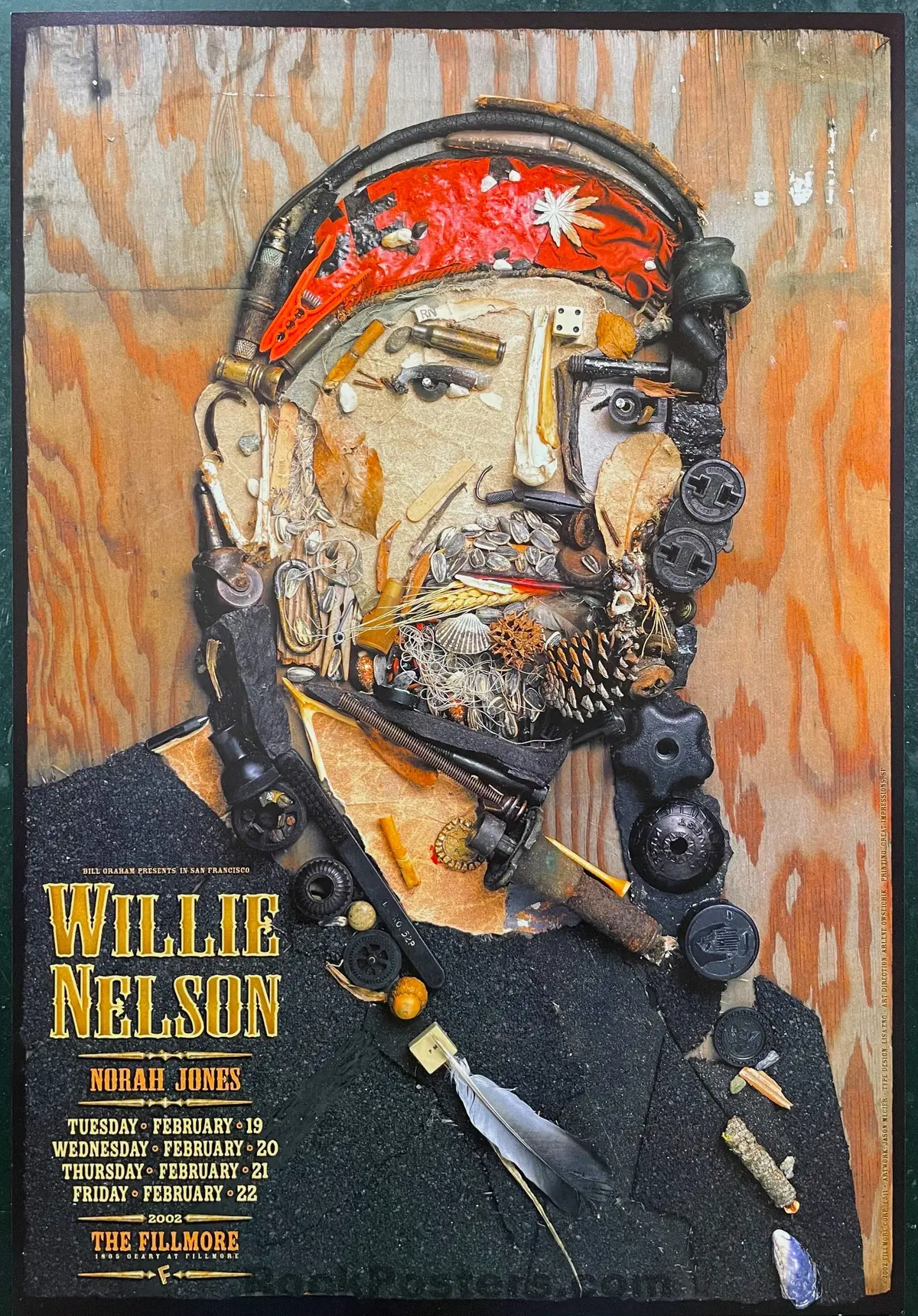 Nf-511 - Willie Nelson - 2002 Poster - The Fillmore - Near Mint 1