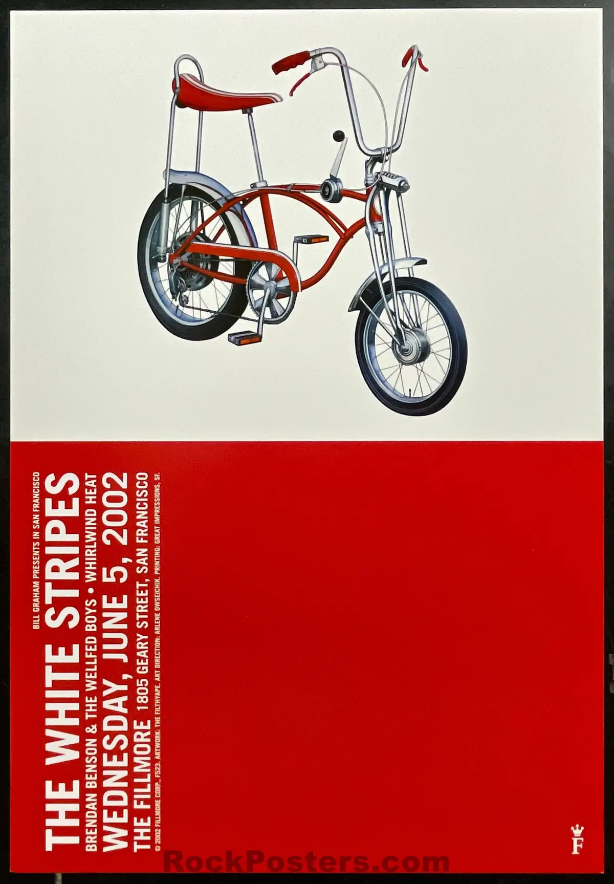 Nf-523 - White Stripes - 2002 Poster - The Fillmore -  Near Mint 1