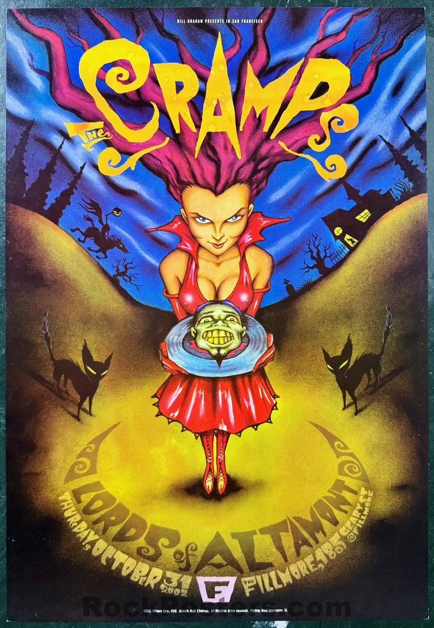Nf-542 - The Cramps - 2002 Poster - The Fillmore - Near Mint Minus 1