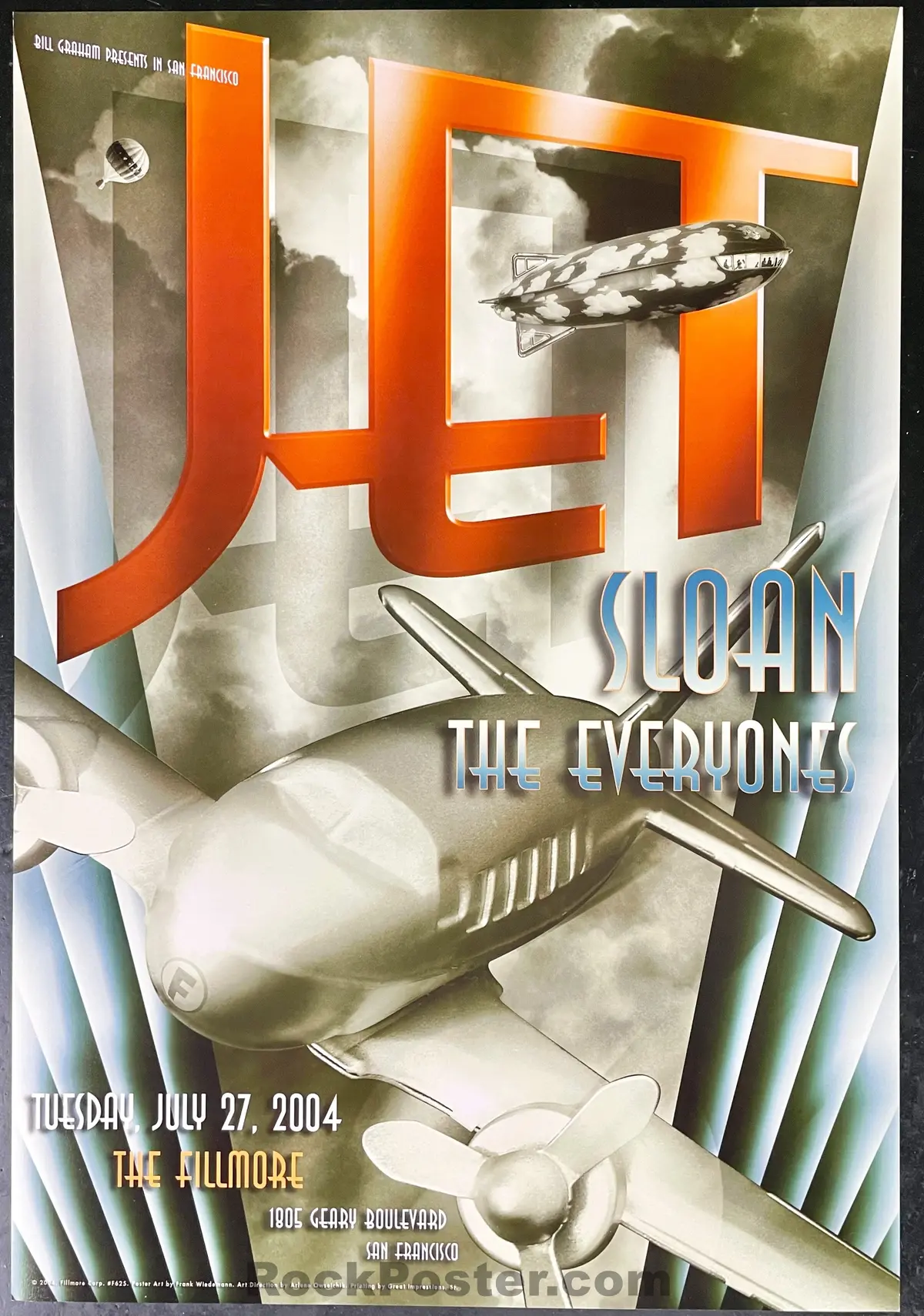 Nf-625 - Jet - 2004 Poster - The Fillmore - Near Mint Minus 1