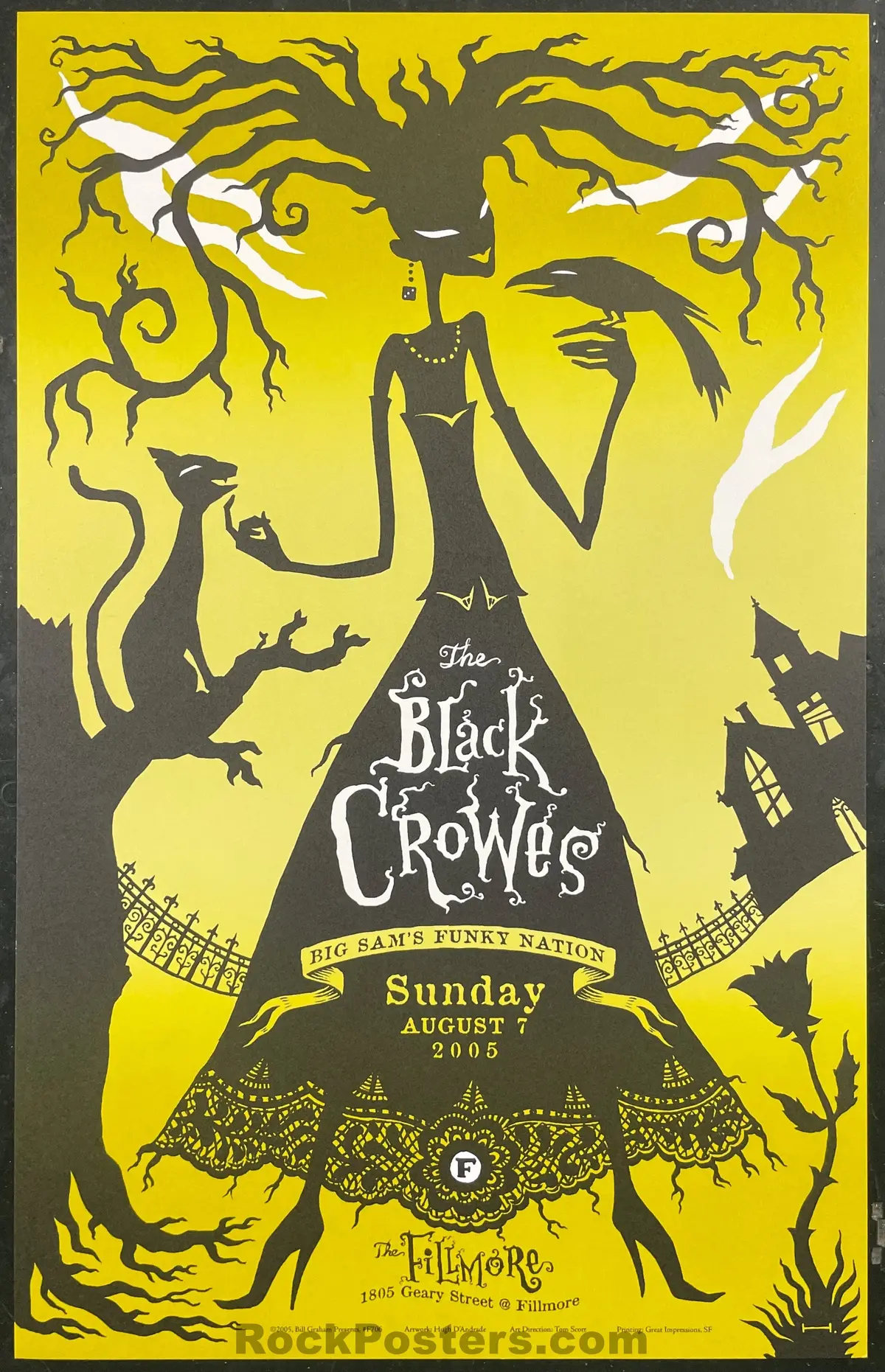 Nf-706 - The Black Crowes - 2005 Poster - The Fillmore - Near Mint Minus 1