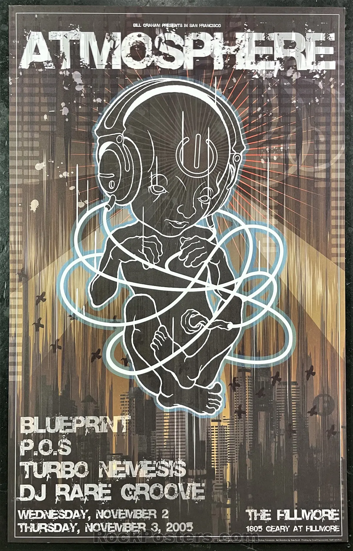 Nf-724 - Atmosphere - 2005 Poster - The Fillmore - Near Mint Minus 1
