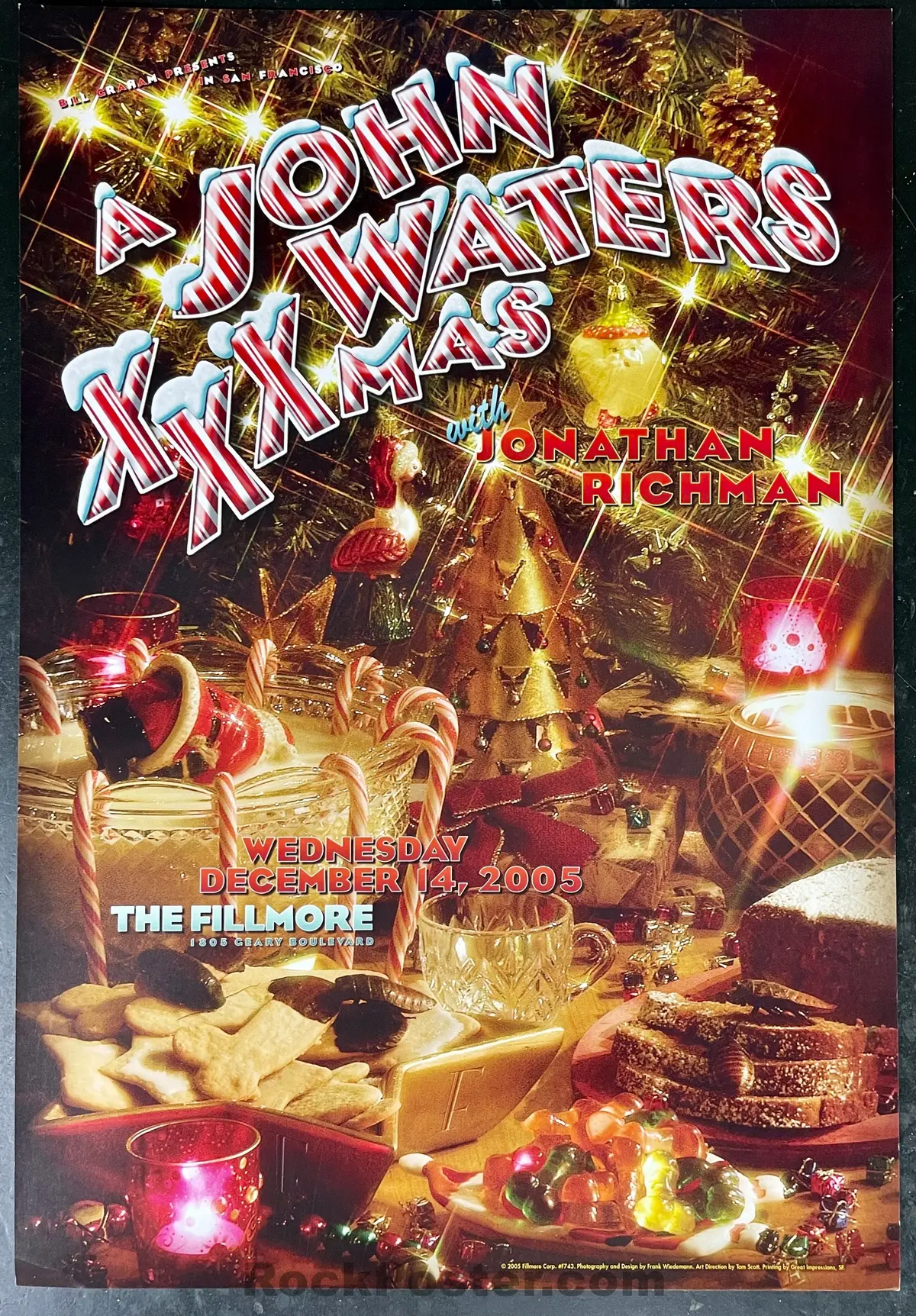 Nf-743 - John Waters Xxxmas - 2005 Poster - The Fillmore - Near Mint Minus 1