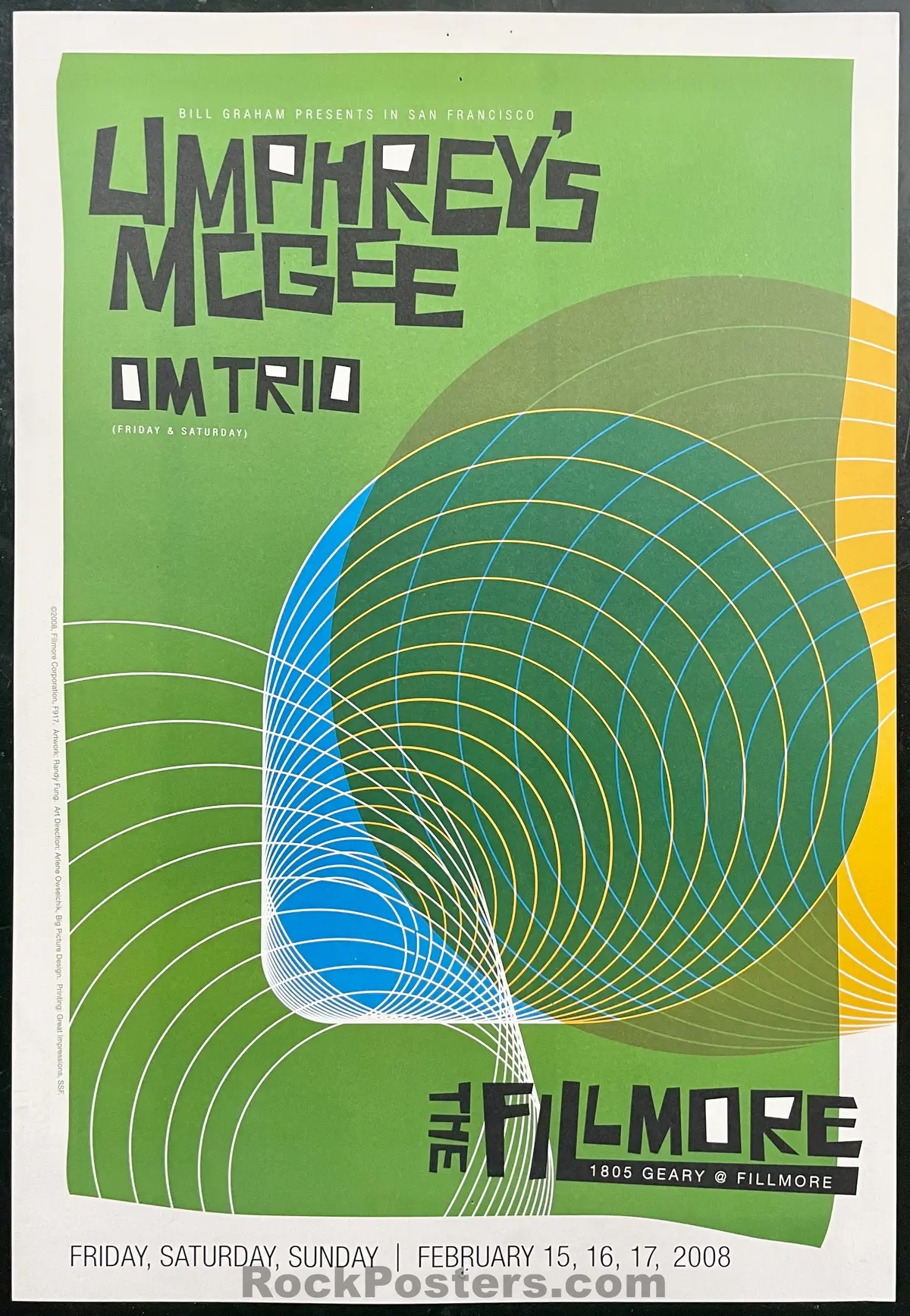 Nf-917 - Umphrey's Mcgee - 2008 Poster - The Fillmore - Excellent 1