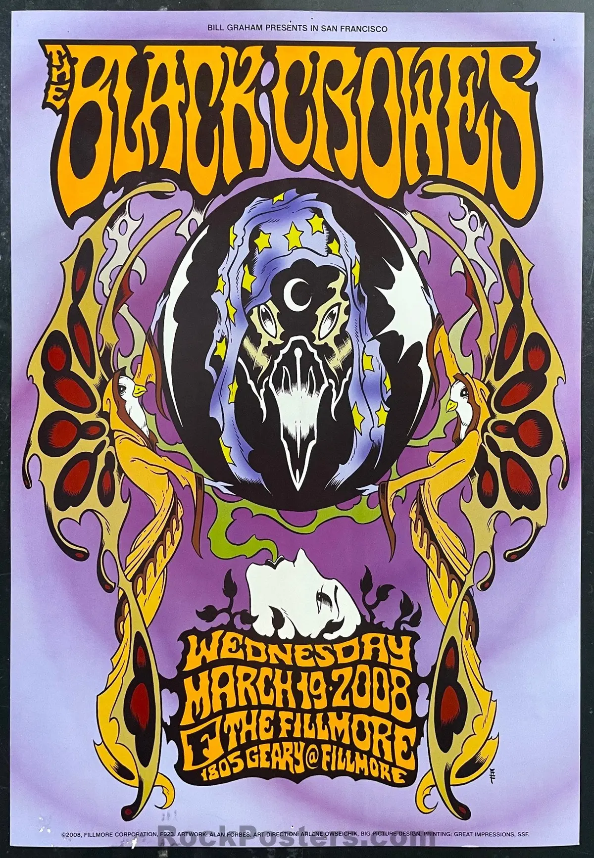 Nf-923 - Black Crowes - 2008 Poster - The Fillmore - Excellent 1