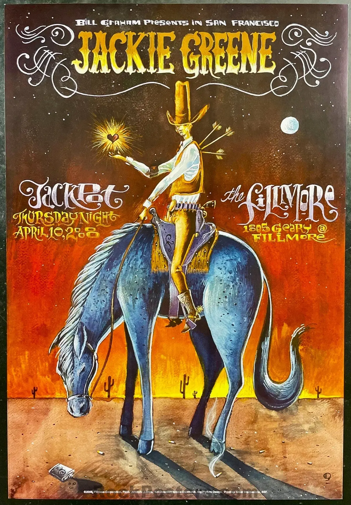 Nf-933 - Jackie Green - 2008 Poster - The Fillmore - Near Mint 1