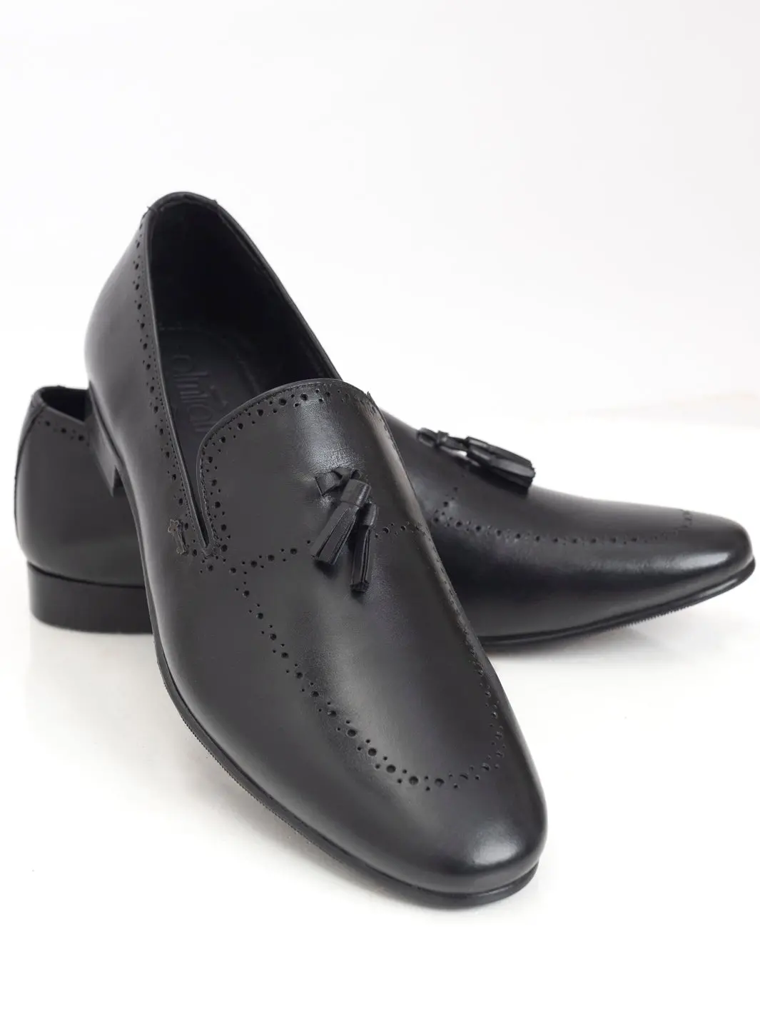 Black Leather Shoes - Al-Msho-043 1