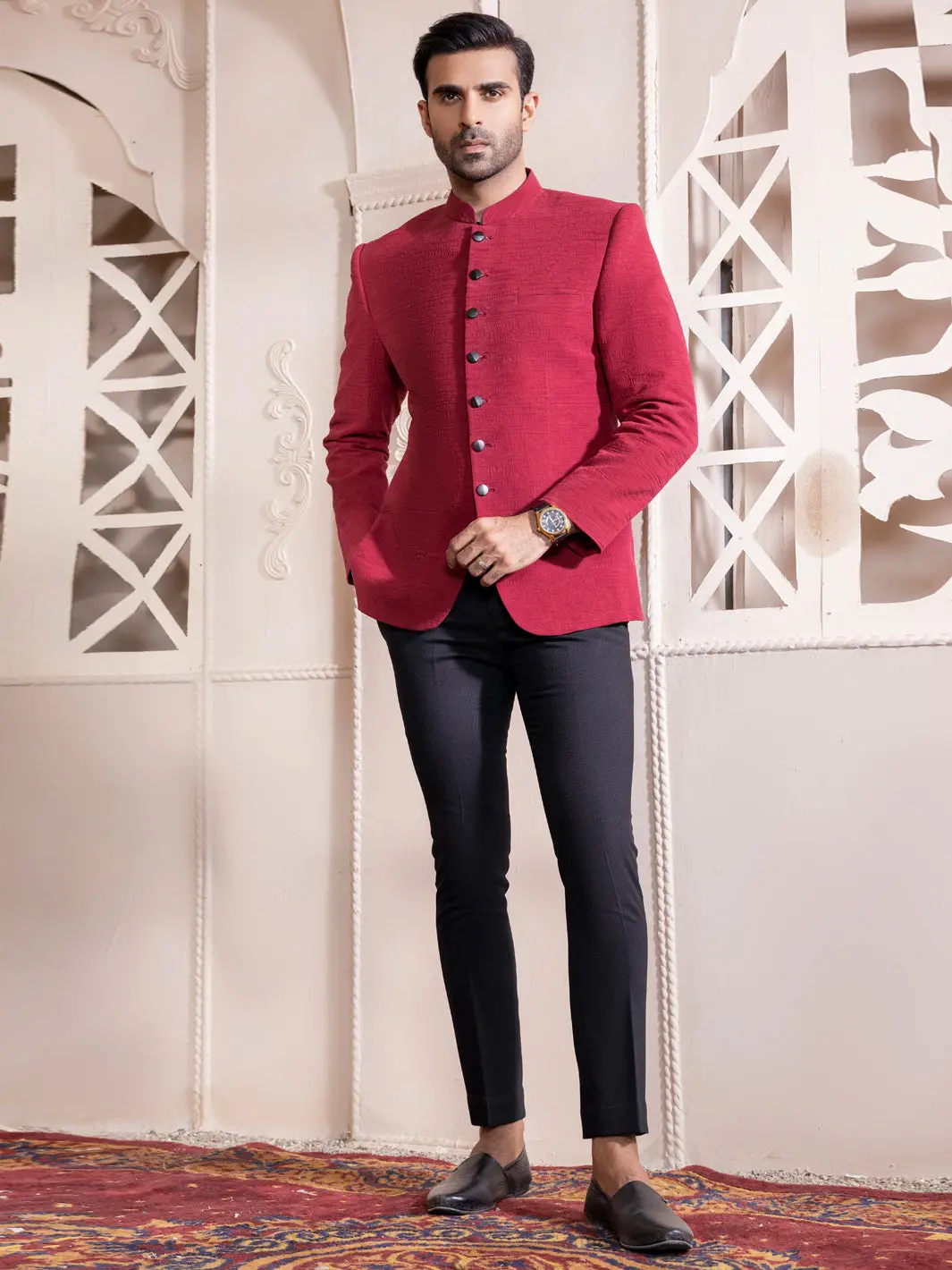 Maroon Prince Coat - Al-Pcs-042 1