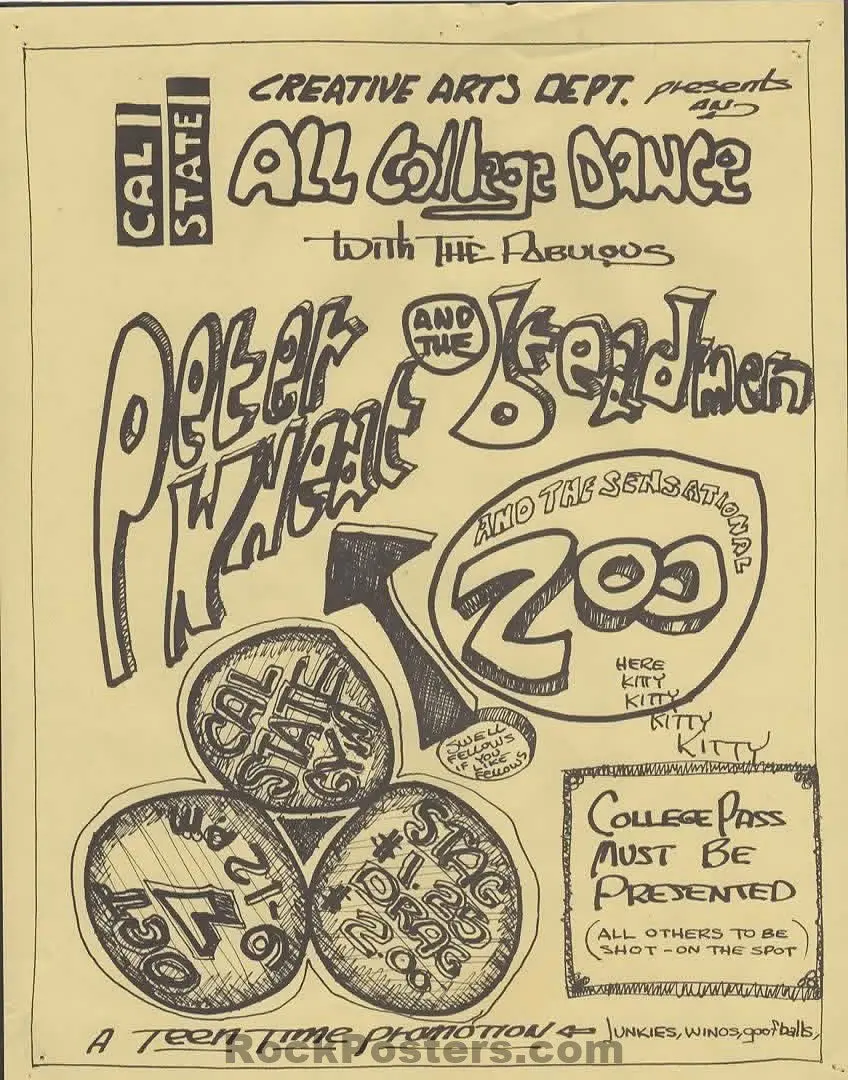 Auction - Peter Wheat & The Breadmen - 1967 Handbill - Hayward, Ca - Excellent 1