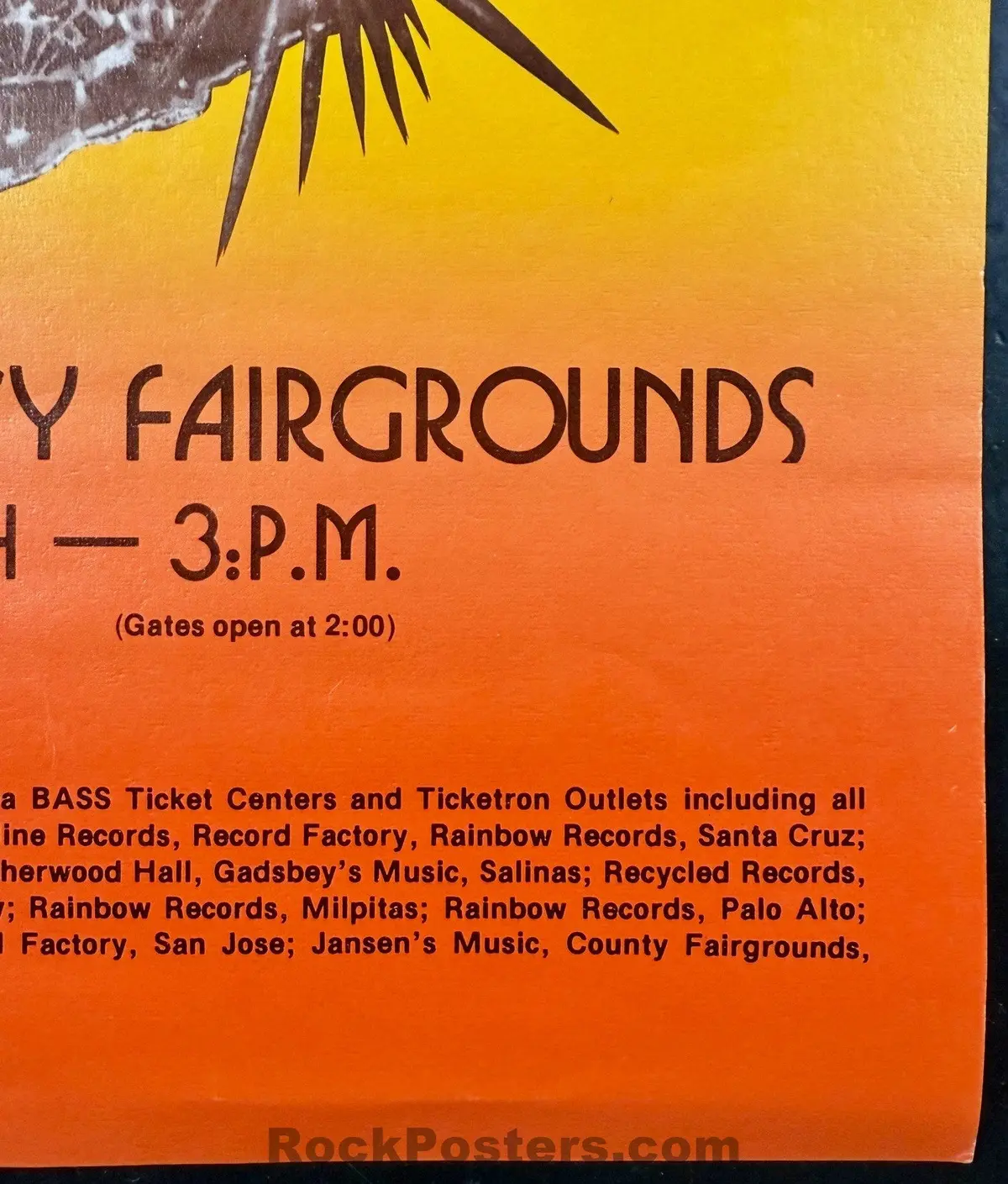 Auction - Peter Tosh - Dennis Brown - 1983 Poster - Santa Cruz, Ca - Excellent 2