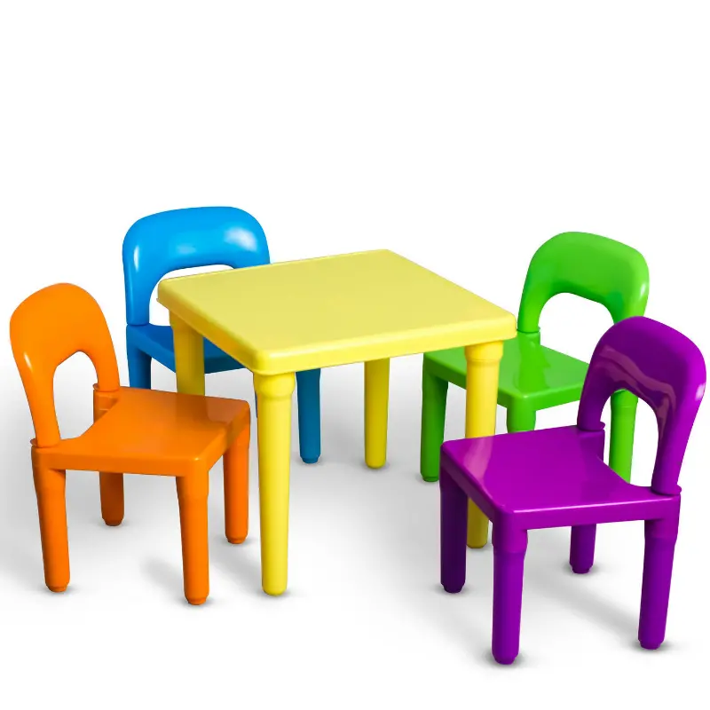Colorful Kids Activity Learning Play Table And Chairs Set 1
