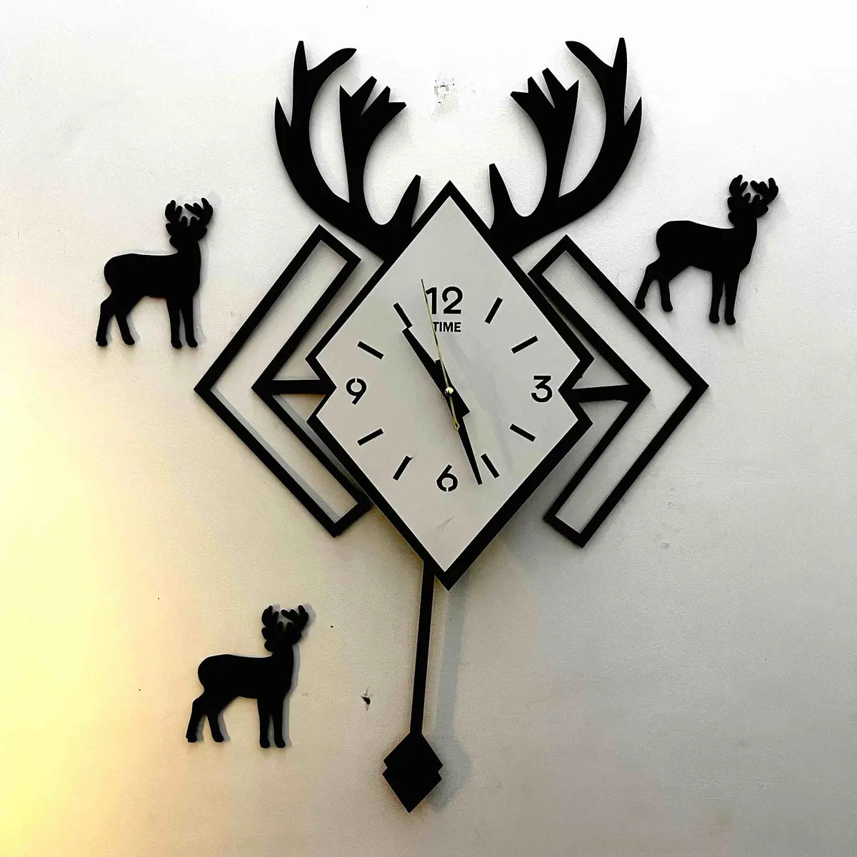 Diamond Shape Pendulum Wall Clock 1