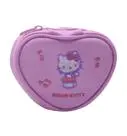Sanrio Characters Embroidery   Heart Shape Coin Purse(Hello Kitty) 1