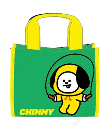 Bt21 Collection Contrast Color Lunch Bag (Green,Chimmy) 1