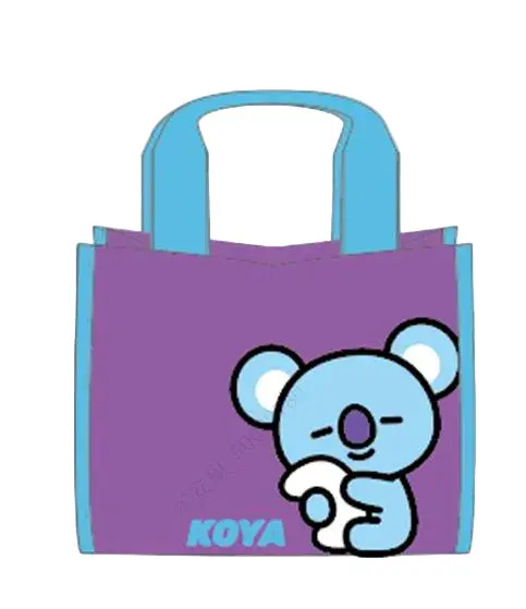 Bt21 Collection Contrast Color Lunch Bag (Purple,Koya) 1