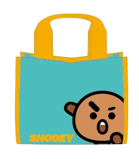 Bt21 Collection Contrast Color Lunch Bag (Green,Shooky) 1