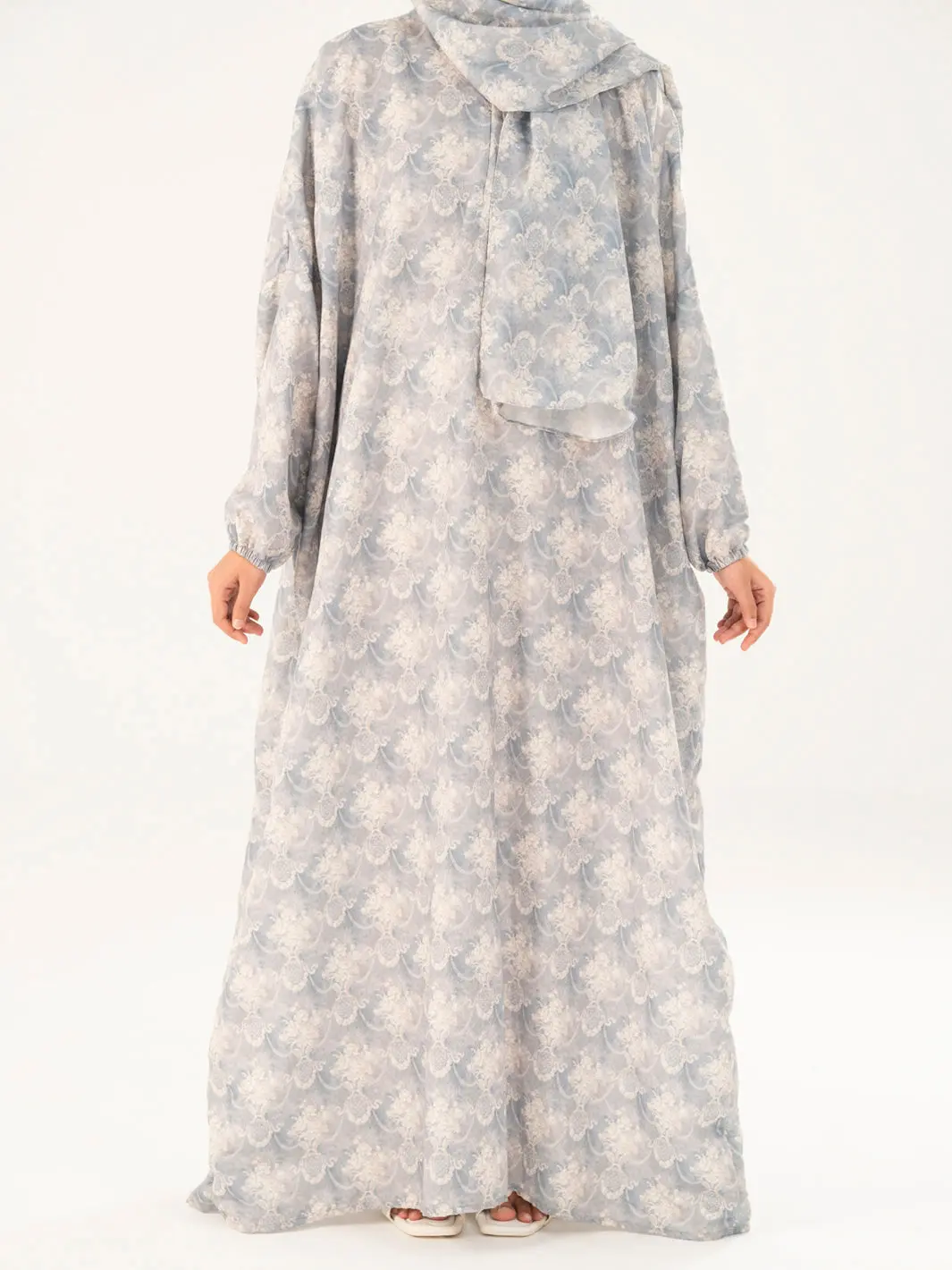 Light Grey Swiss Jacquard Salah Robe - Awp-Lk-Pd-917 1