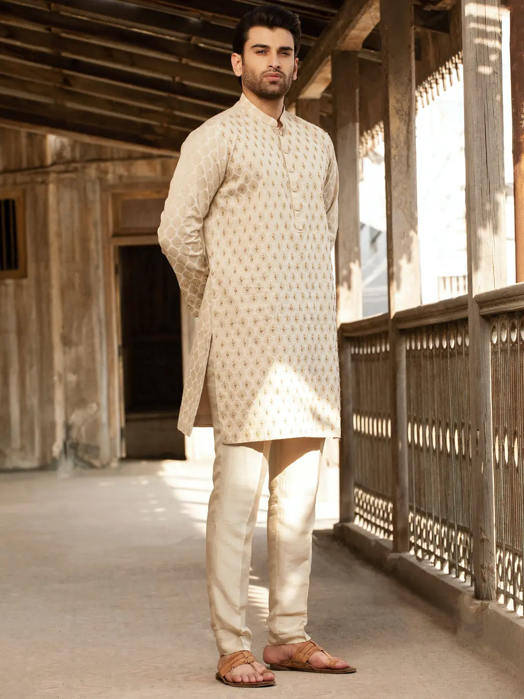 Beige Formal Kurta - Al-K-Sp-037 1