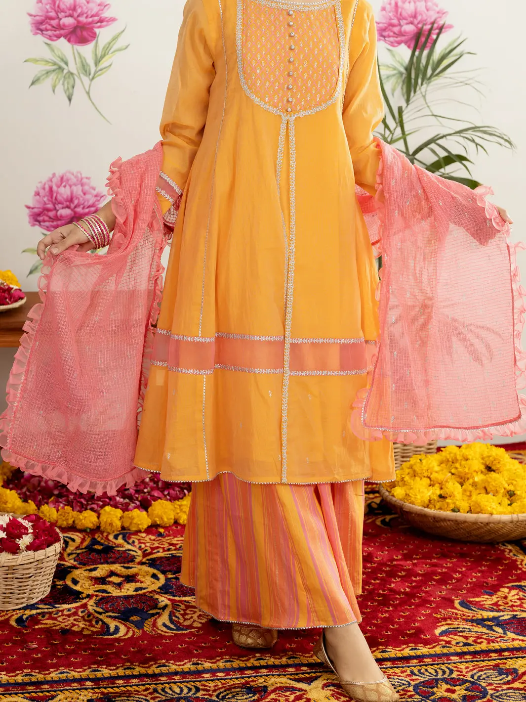 Pink Khaddi Net Girl Stole - Alt-St-1028 1