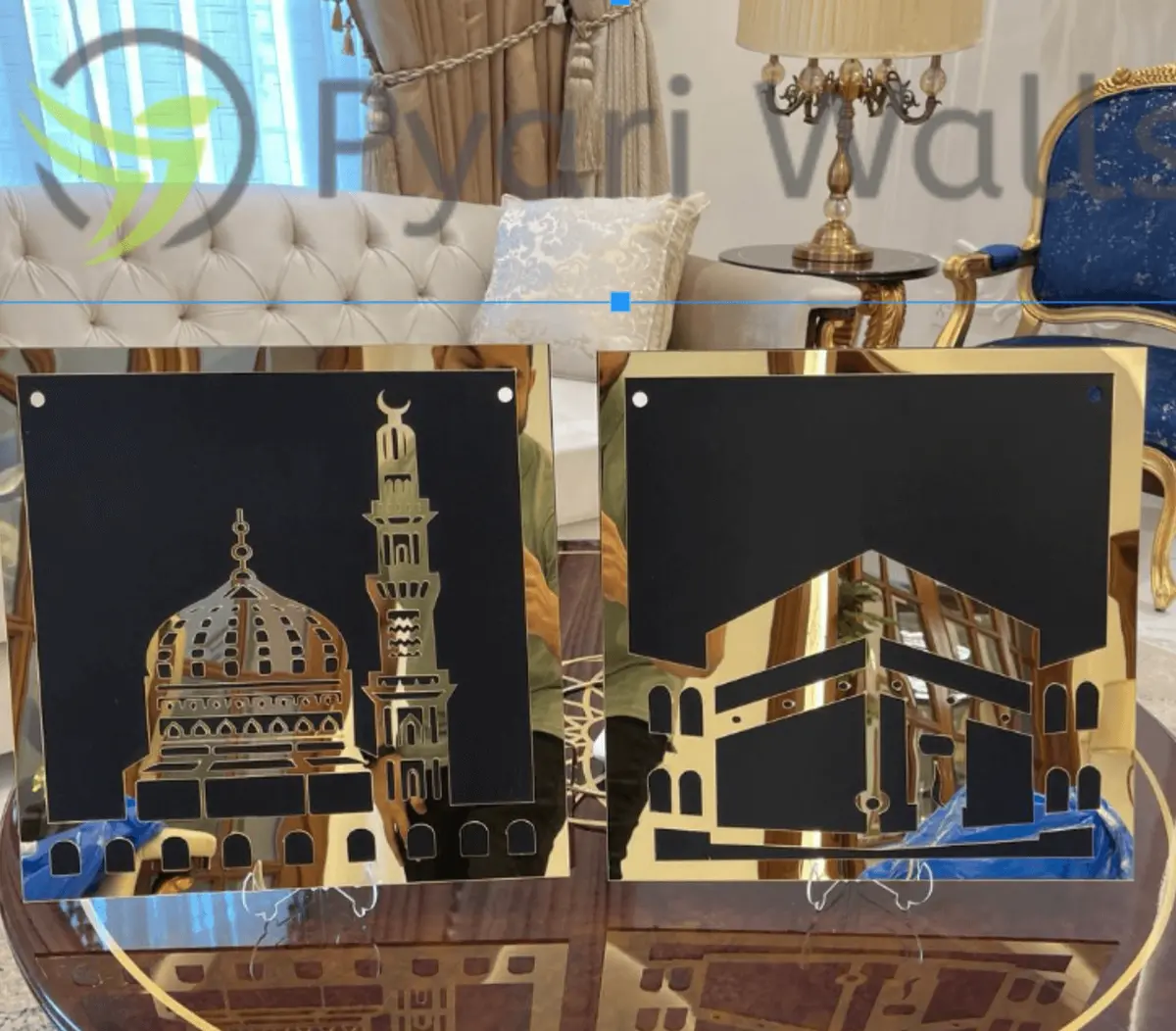 Islamic Wall Hanging Khana Kaaba And Roza Rasool (Saw) Set - Walls Decor 1
