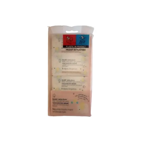 Baby Holiday Baby Thick Soft Wet Wipes (8 Wipes×8 Packs) 2