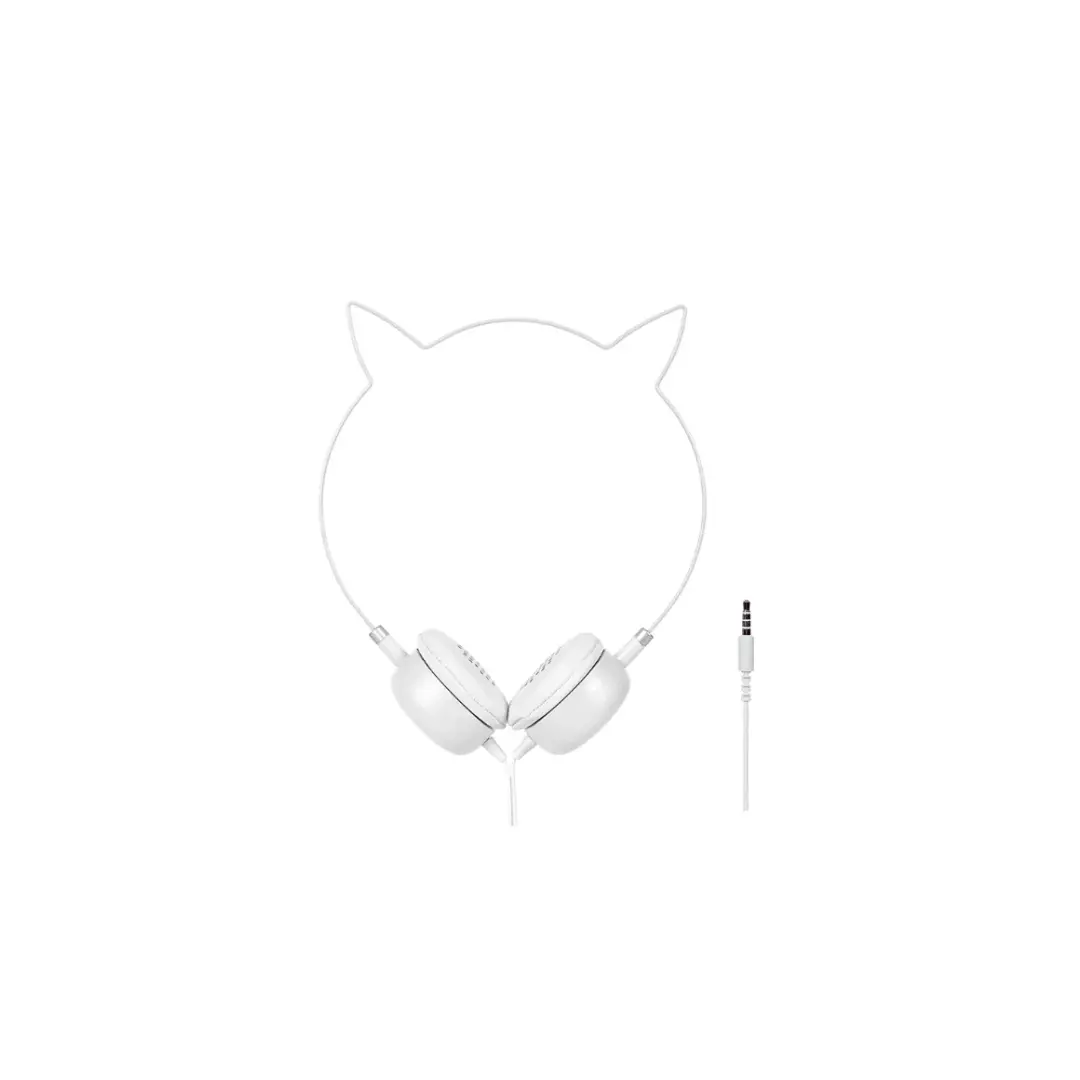 Cat Ear Wired Headphones Model：106(White) 1