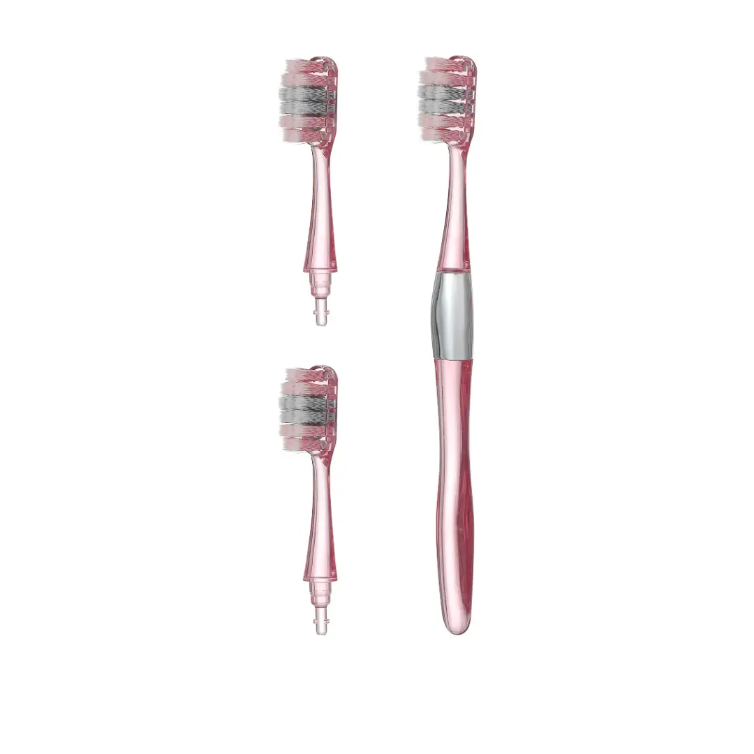 Toothbrush With Replaceable Heads (1 Handle & 3 Heads) 1