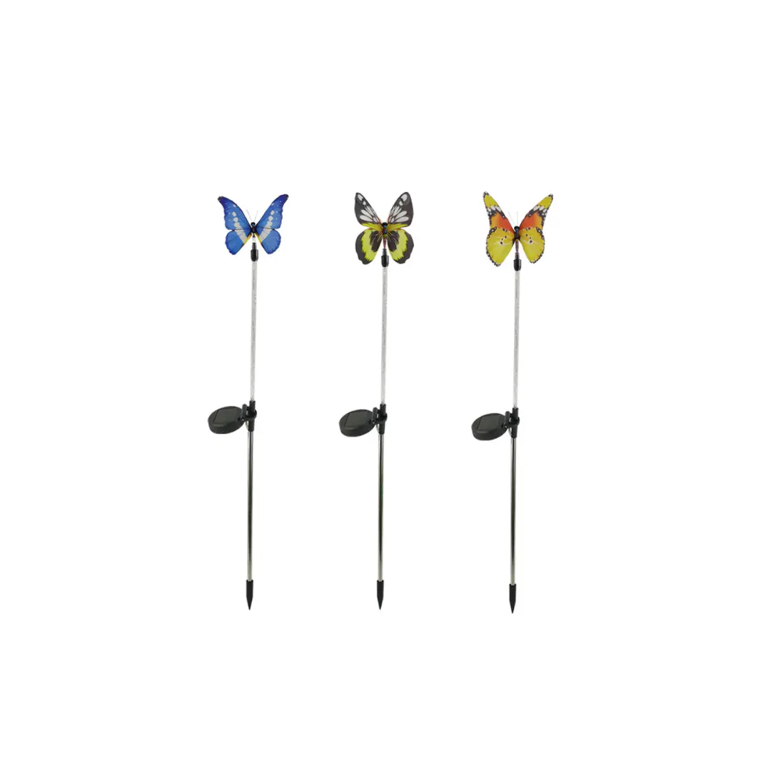 Solar Fiber Optic Butterfly Lamp (Random Colors) 1