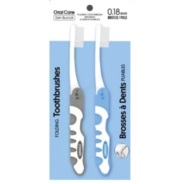 Folding Gum Care Toothbrush (2 Pack) 1