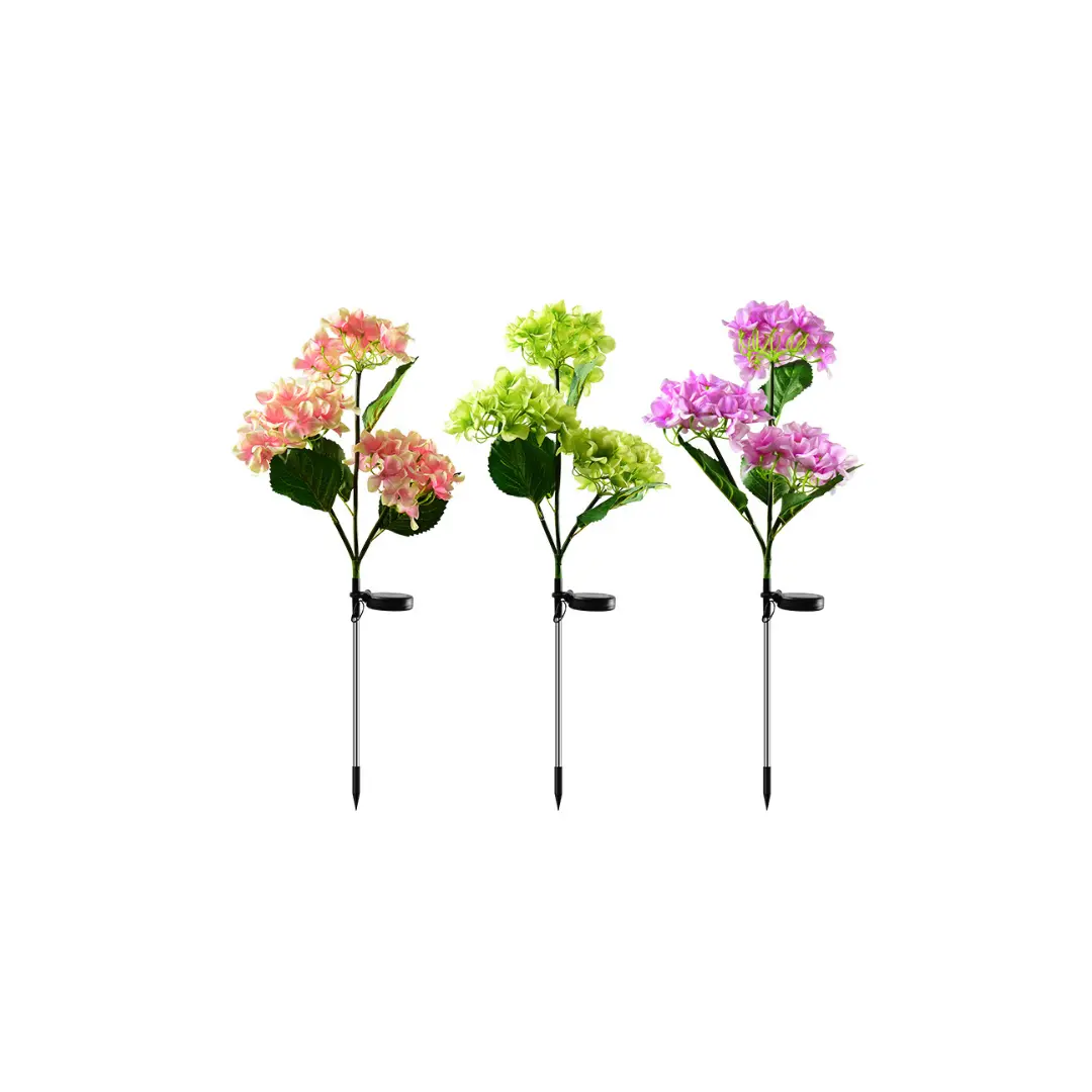 Solar Powered Hydrangea Flower (Random Colors) 1