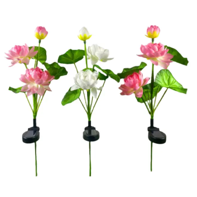Solar Lotus Lamp (Random Colors) 1