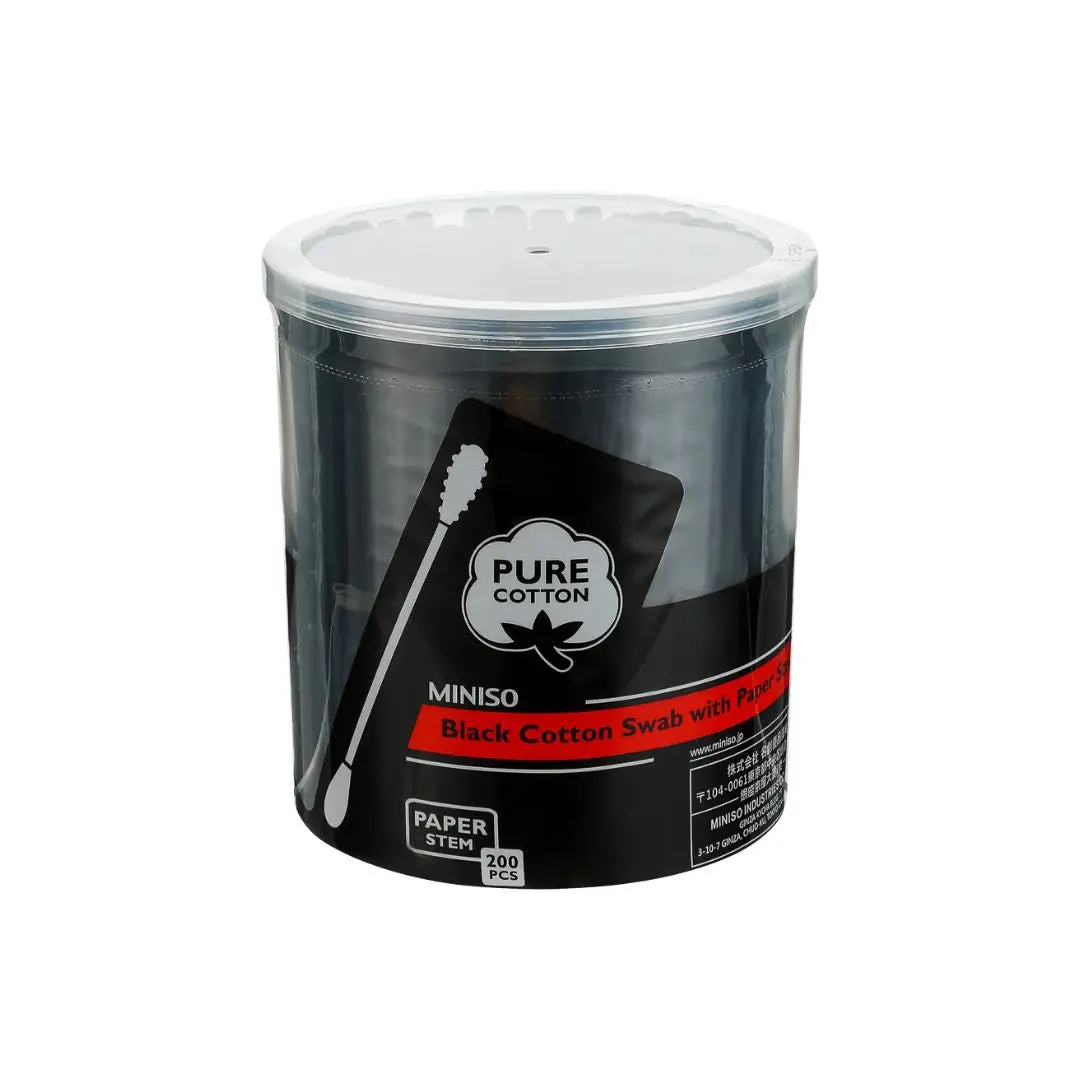 Black Cotton Swab With Paper Stem (200 Pcs) 1
