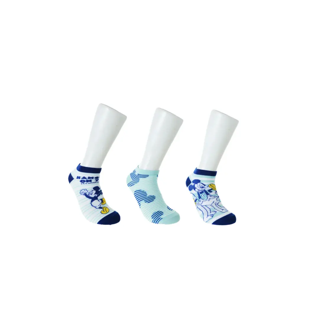 Disney Collection Mickey Mouse Low Cut Socks (3 Pairs) 1