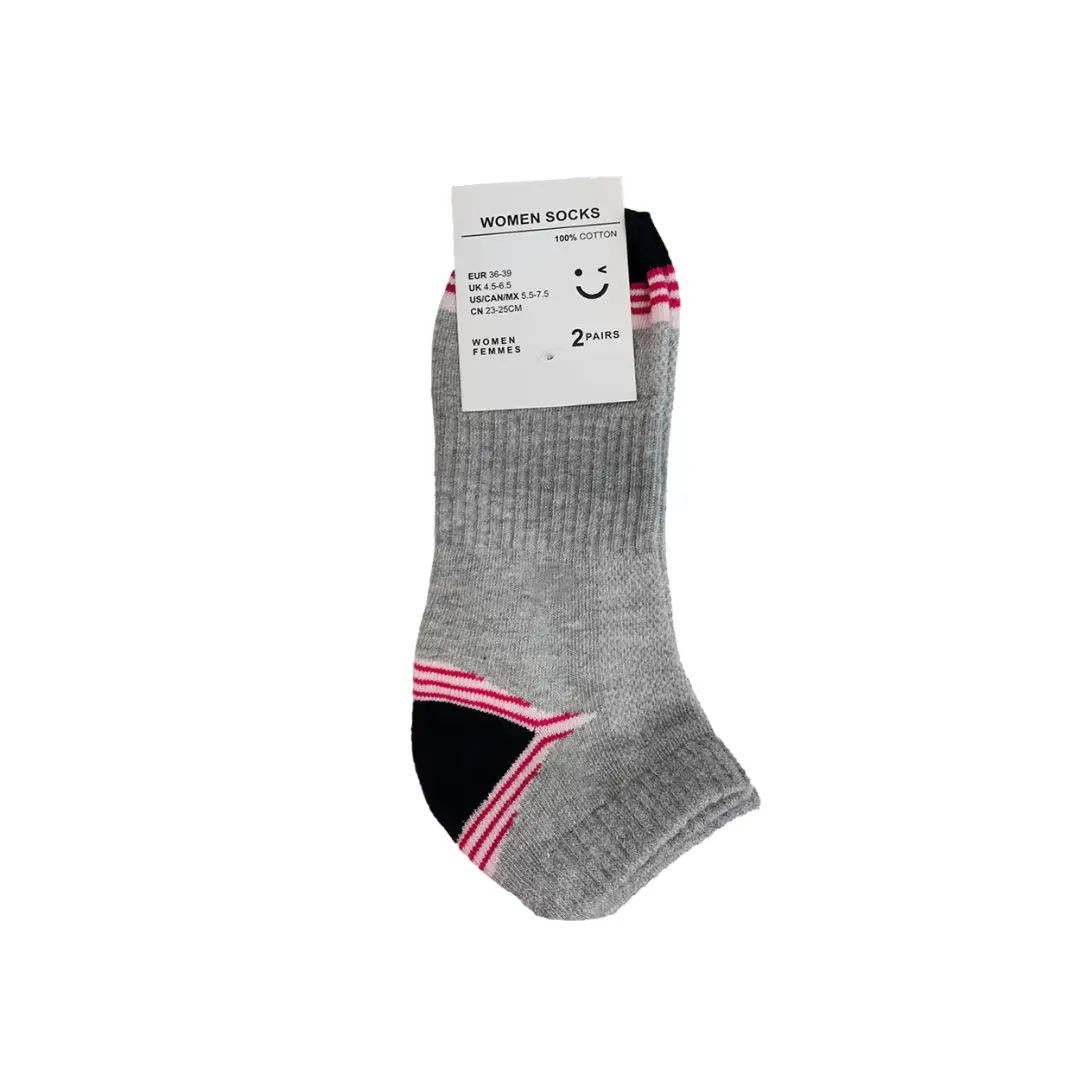 Women Socks (White - Grey) 1