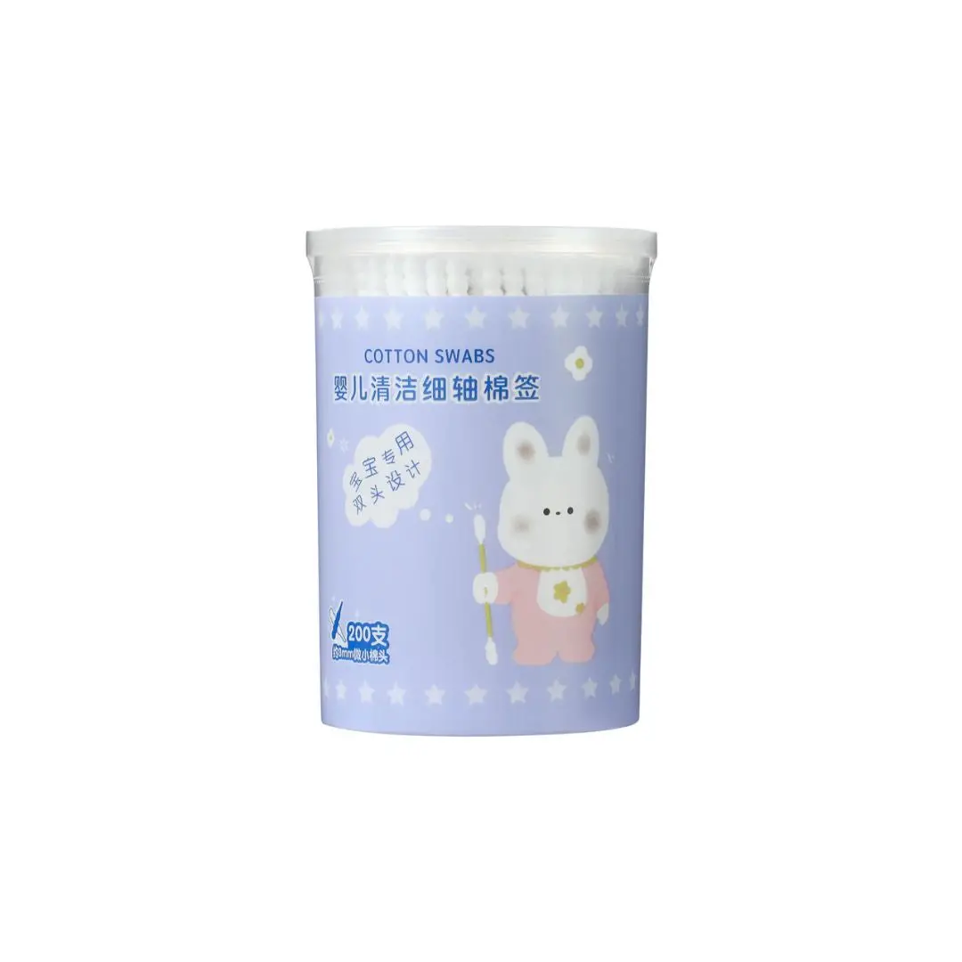 Miniso Extra Slim Cotton Swabs For Infants (Spiral Heads, 200 Pcs) 1