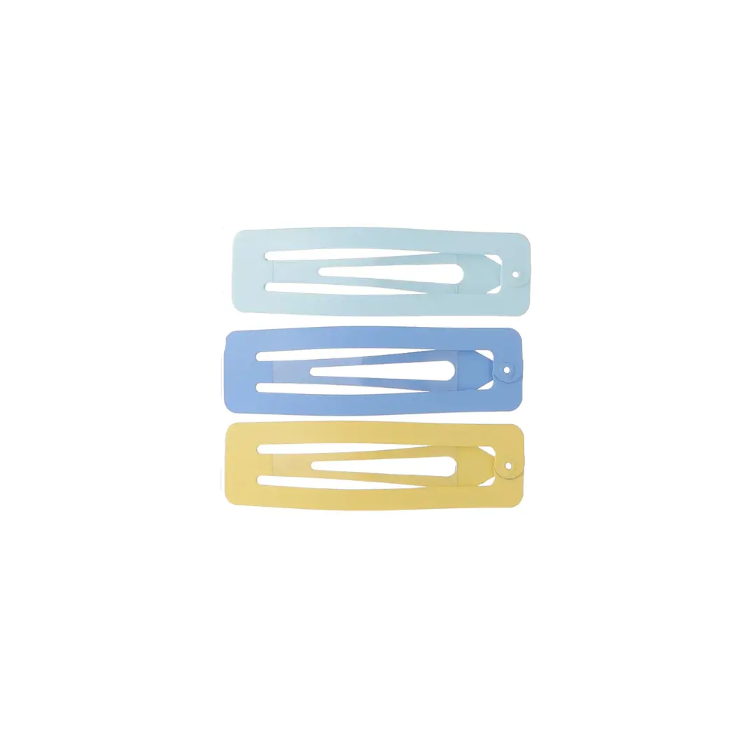 Colorful Series Rectangle Hair Clip (6Cm, 6 Pcs) 1
