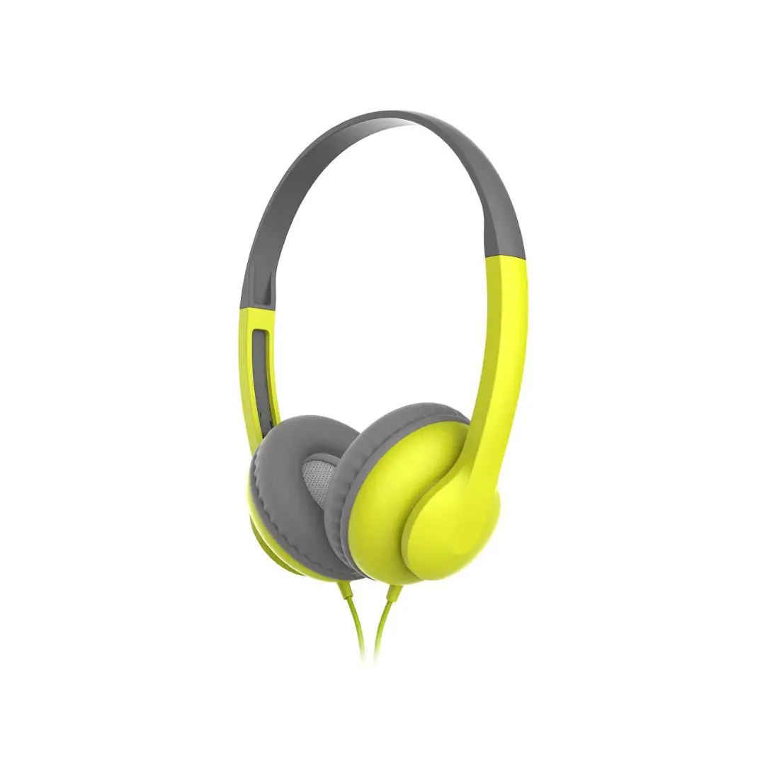 3.5Mm Color Blocking Wired Headset  Model: 22P10(Gray & Yellow) 1