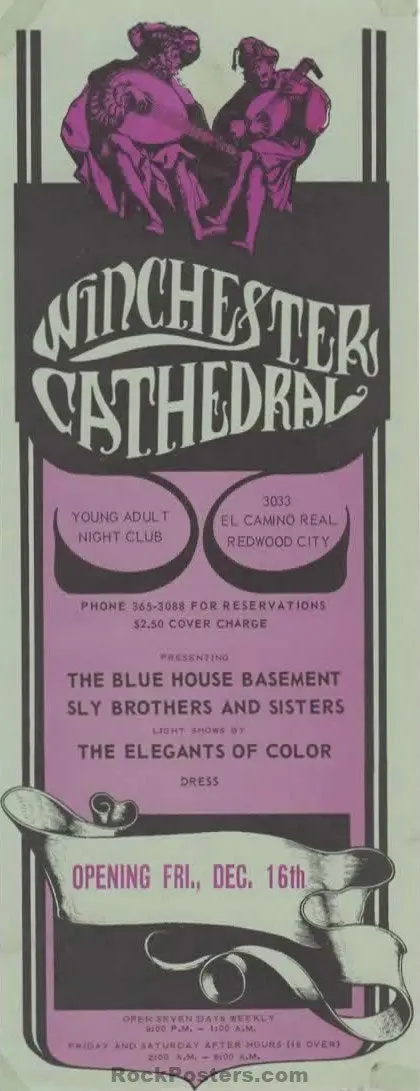 Auction - Sly & Family Stone - 1St Concert - 1966 Handbill - Winchester Cathedral - Excellent 1