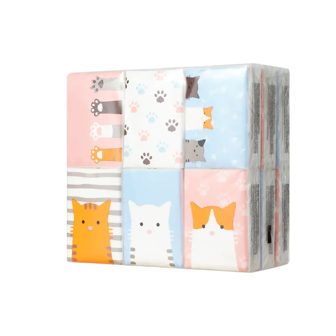 Cartoon Unscented Facial Tissues (18 Pack) 1