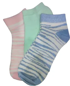 Women's Fashionable Striped Short Socks (Three Pairs) 1