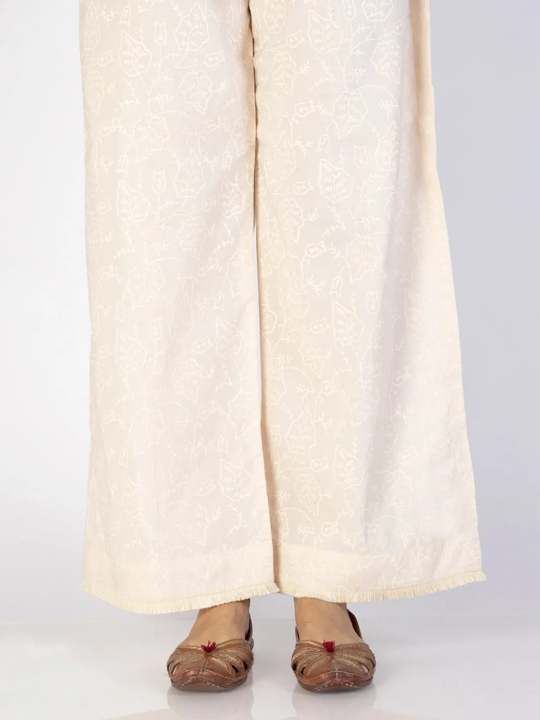 Cream Cambric Trousers - Al-T-712 1